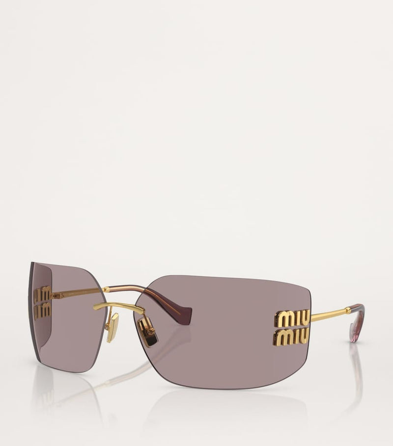Miu Miu gold brown metal frame sunglasses MU 54YS, imported from the UK