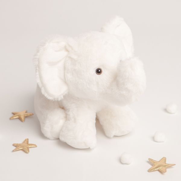 Babbico Gift Boxed Elba The Elephant White Soft Toy GOODS Superdrug   