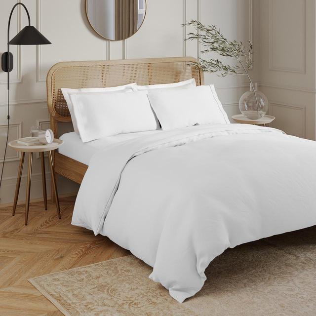 M&S Egyptian Cotton 230 Thread Count Duvet Cover Double-King Ice White GOODS M&S   