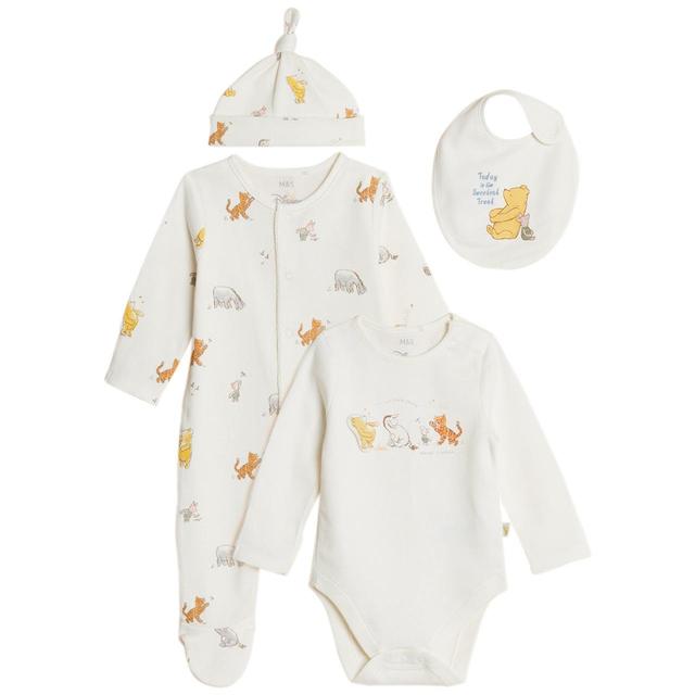 M&S Winnie the Pooh Starter Set 4 Pack Newborn-9 Months GOODS M&S   