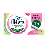 Lil-Lets Organic Non-Applicator Tampons Super 16 pack GOODS Boots   