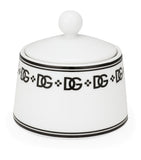 Dolce&Gabbana Casa porcelain sugar bowl with lid, 10cm diameter - British product