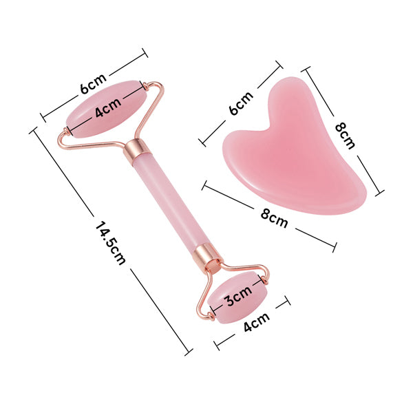 Livingandhome face roller and gua sha tool pink (British brand)
