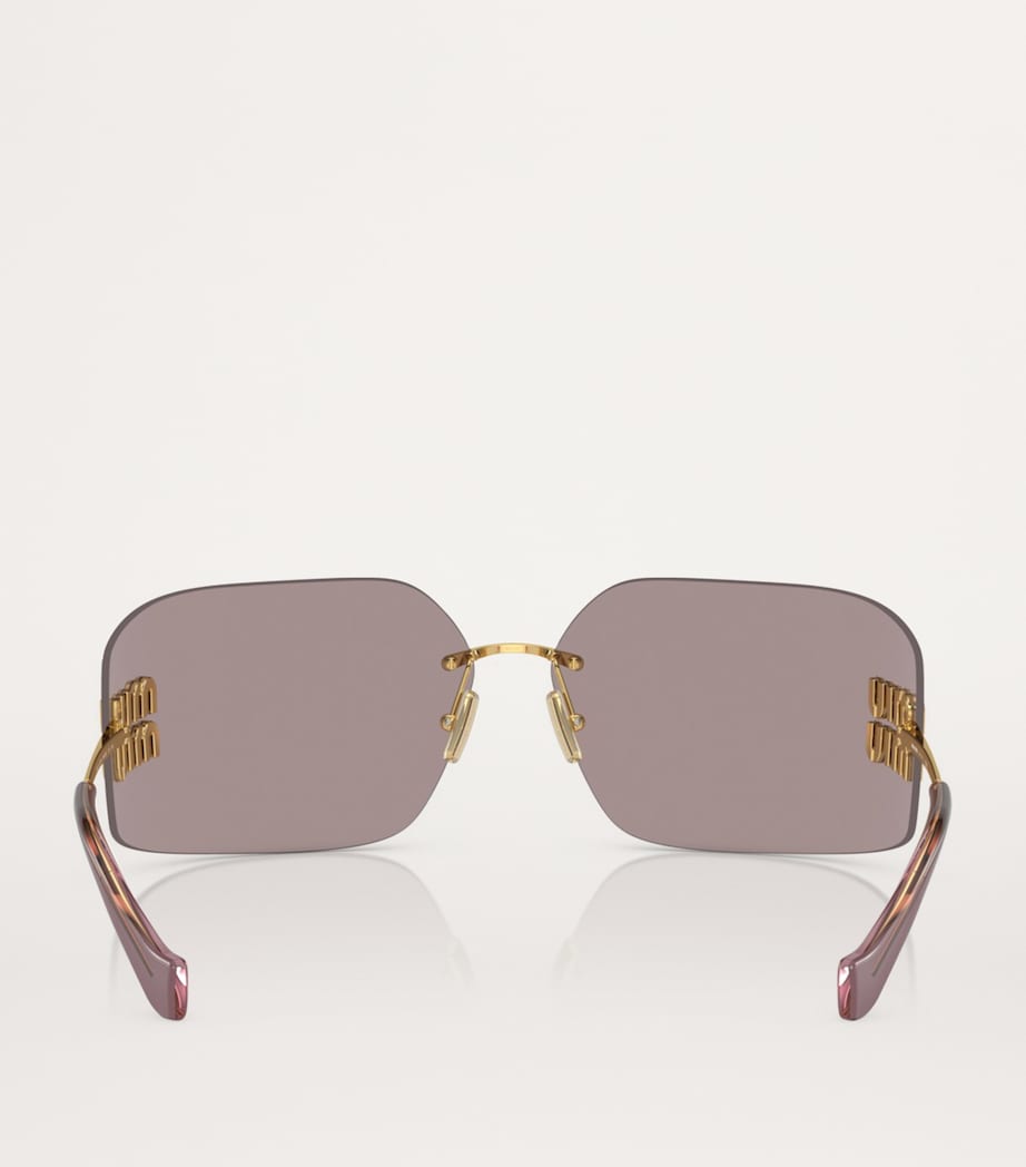 Miu Miu gold brown metal frame sunglasses MU 54YS, imported from the UK