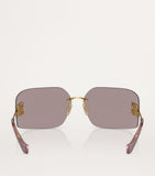 Miu Miu gold brown metal frame sunglasses MU 54YS, imported from the UK