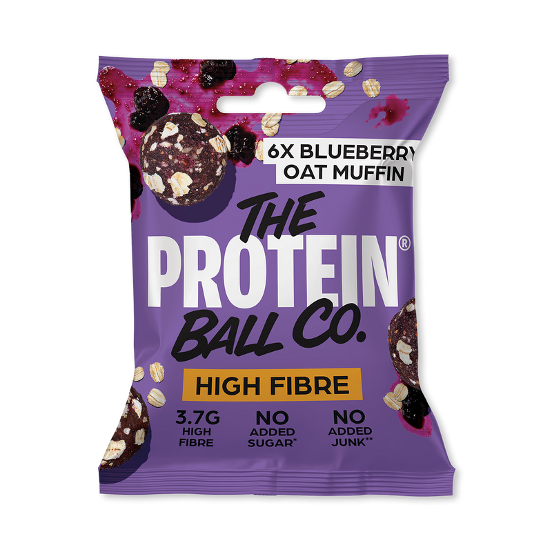 Ballsy blueberry oat muffin high fibre single bag, UK version