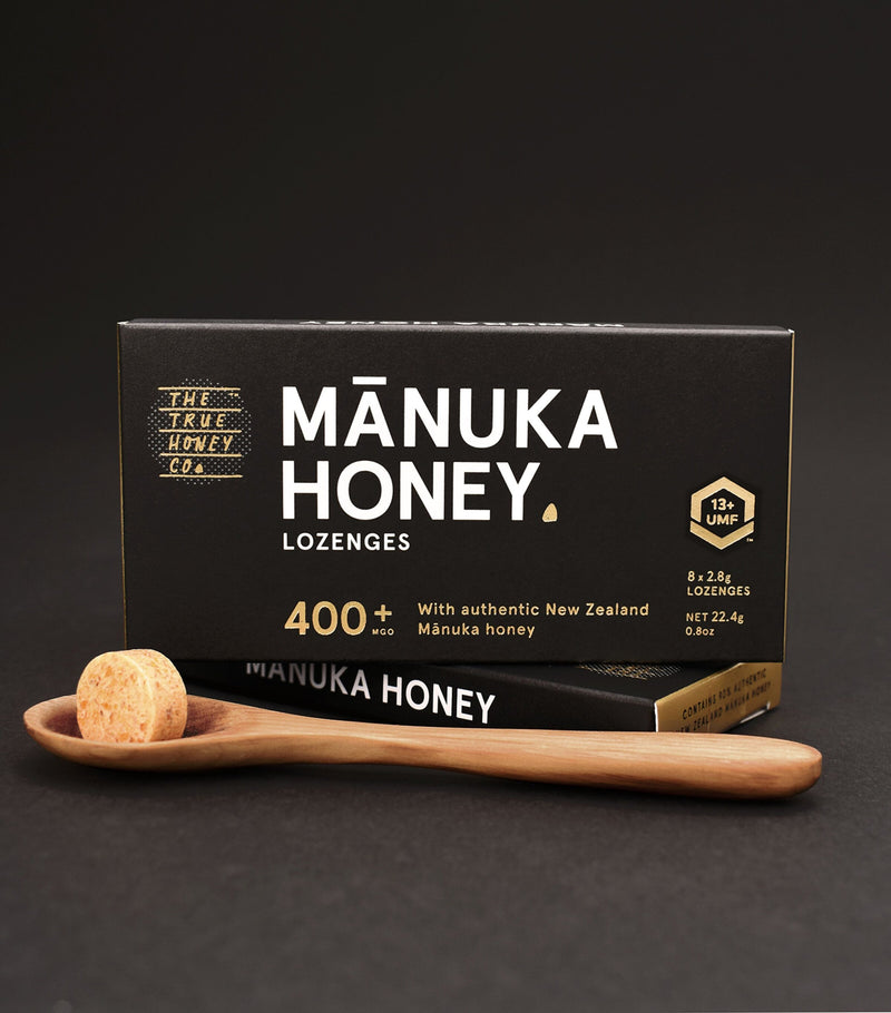 The True Honey Co Manuka honey lozenges 400+ MGO 8 x 2.8g (British brand)