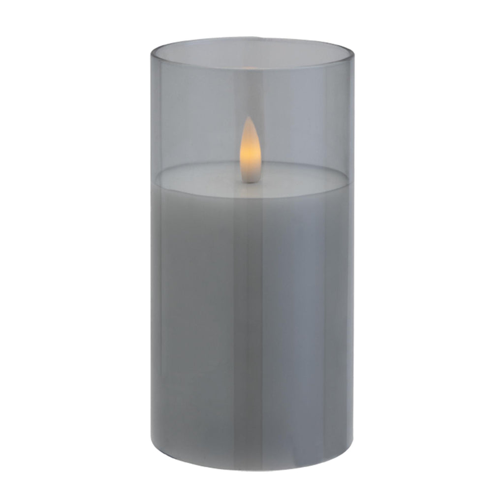 Sainsbury's Home LED Grey Glass Candle