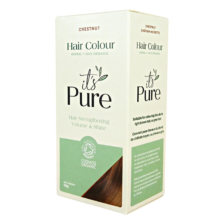 It's Pure Organic Herbal Hair Colour Chestnut 110g Henna Holland&Barrett   