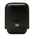 WOLF Leather W Moulded Card Holder compact design, imported from the UK