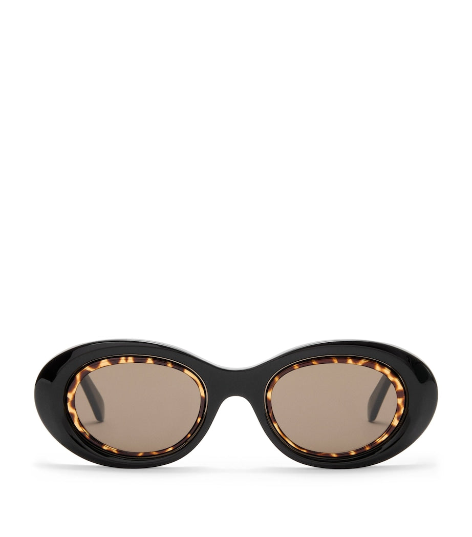 LOEWE Mini Anagram oval sunglasses with gold-tone accents (British brand)