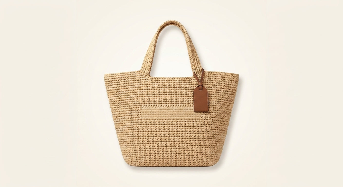 Prada large crochet tote bag with gold D-ring, UK version