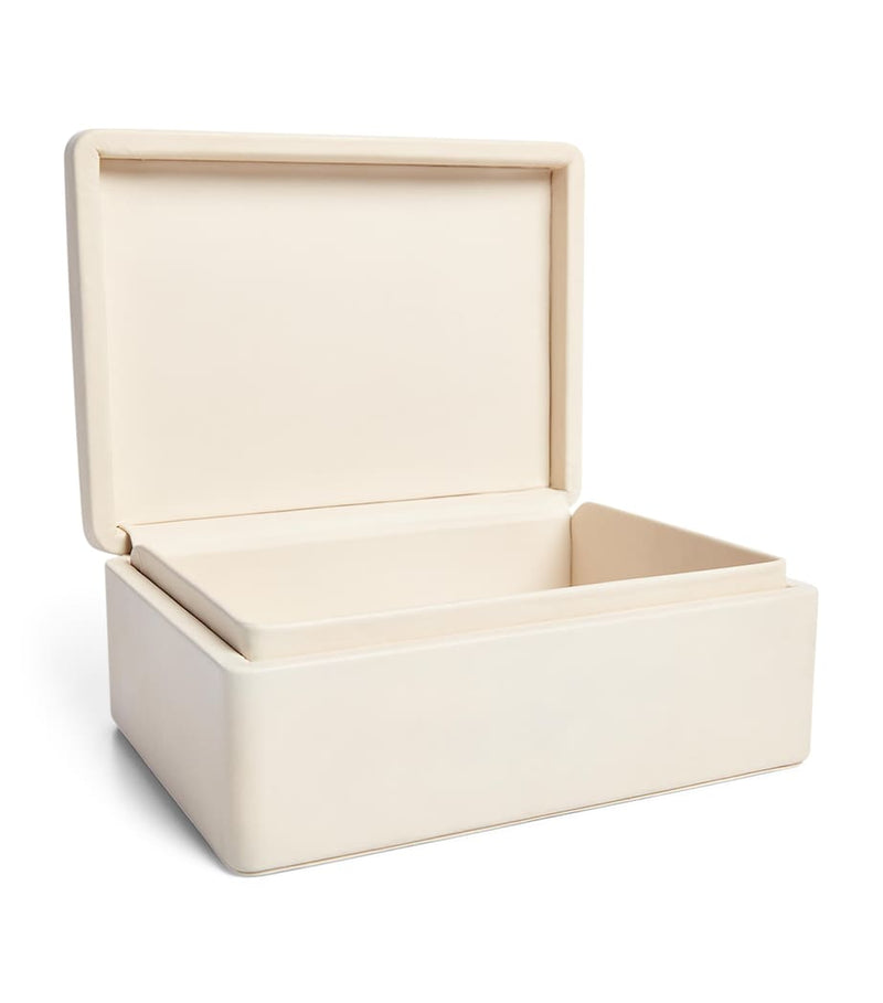 Schreibtisch-Box aus Leder von Ralph Lauren mit Chevron-Design, importiert aus Großbritannien