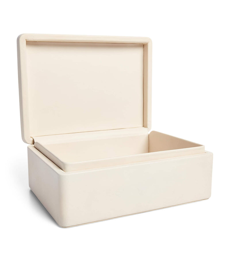 Ralph Lauren leather desk box with chevron design, imported from the UK