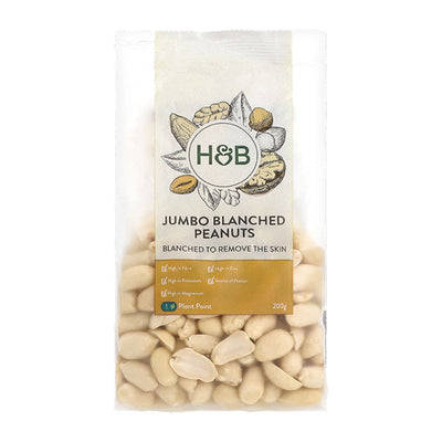 Holland & Barrett Holland & Barrett Jumbo Blanched Peanuts Nuts 200g- Buy online at McGrocer