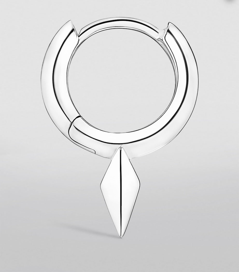 Maria Tash white gold faceted hoop earring 6.5mm - British product