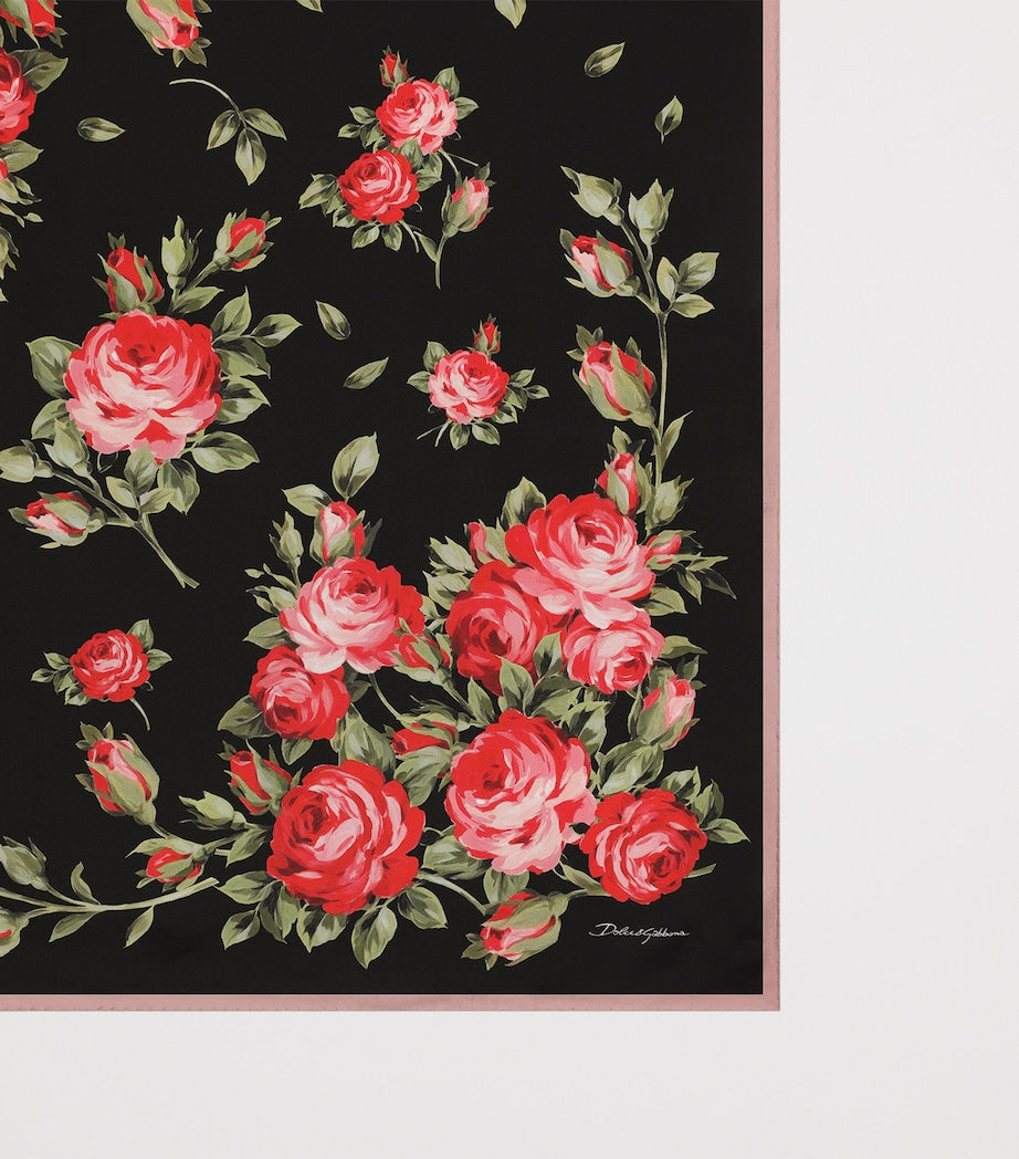 Dolce&Gabbana silk floral scarf 90x90cm (British brand)