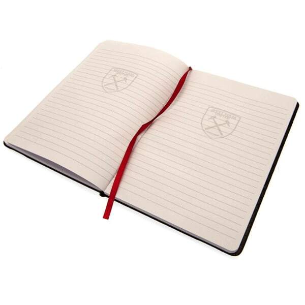 West Ham United FC Premium Banded Faux Leather Notebook