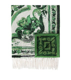 Dolce&Gabbana Casa cashmere Verde Maiolica fringe throw 140cm x 180cm - British product