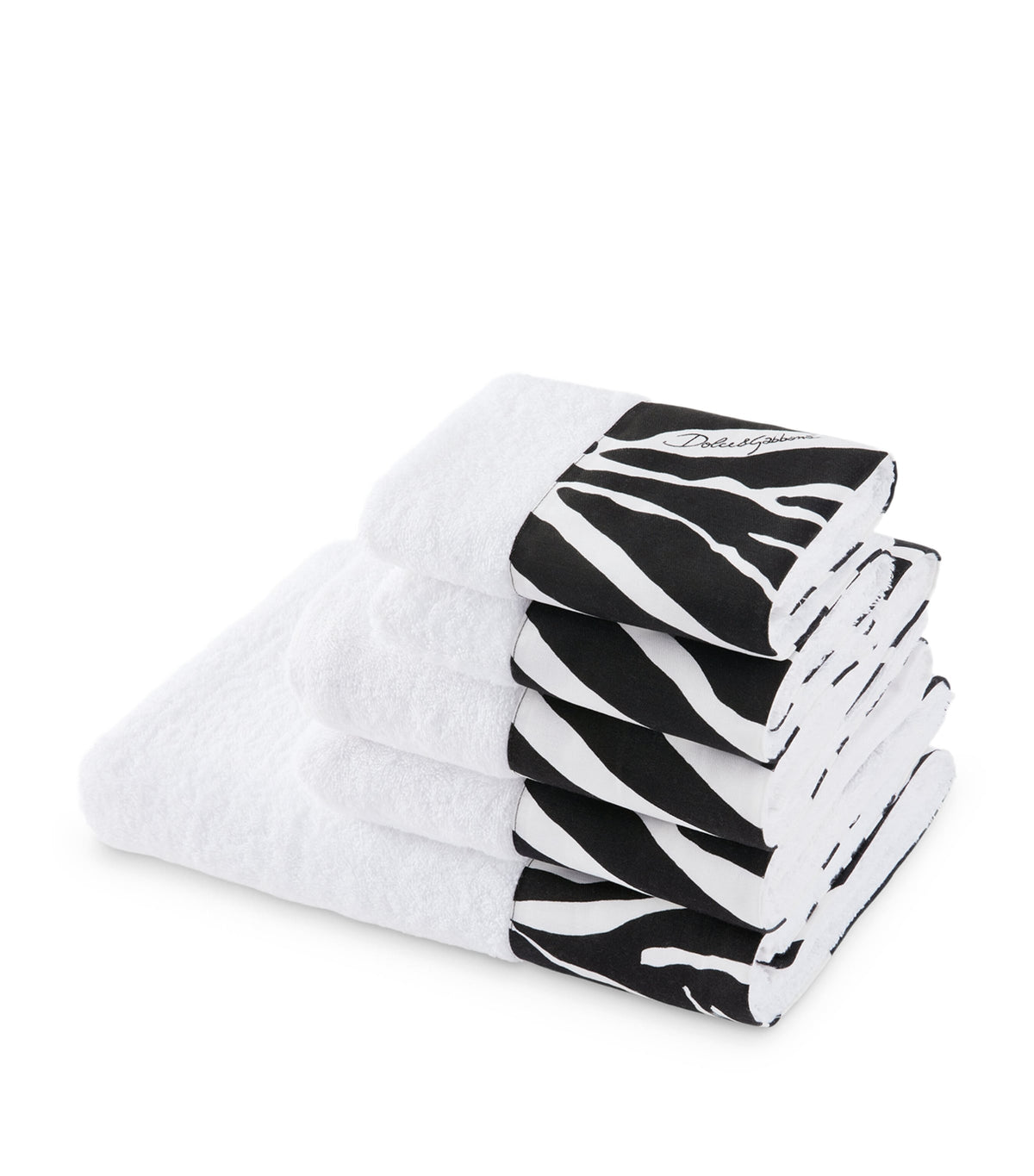 Dolce&Gabbana Casa zebra bath towel set of 5 - British product