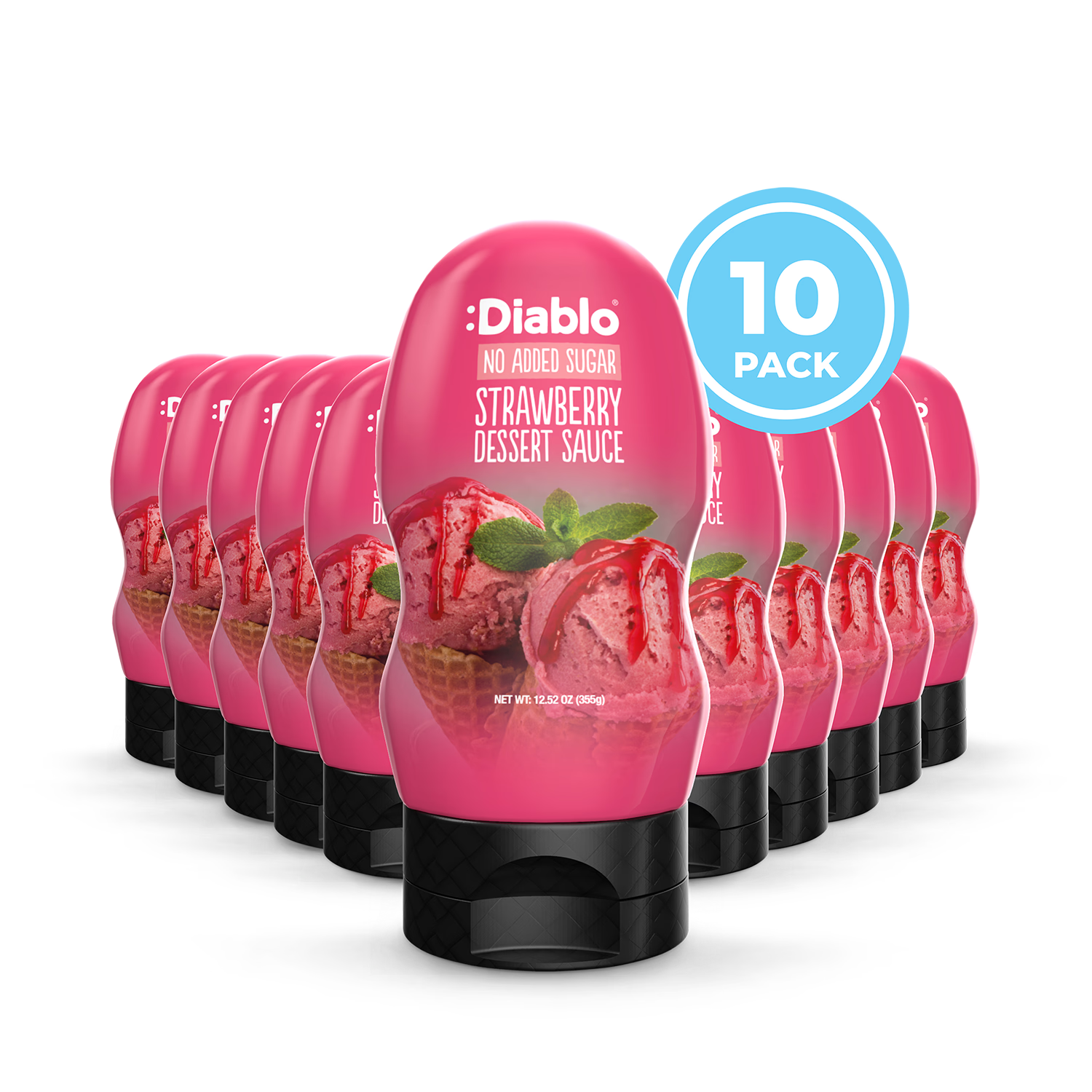 Diablo sugar-free strawberry sauce 355g, imported from the UK