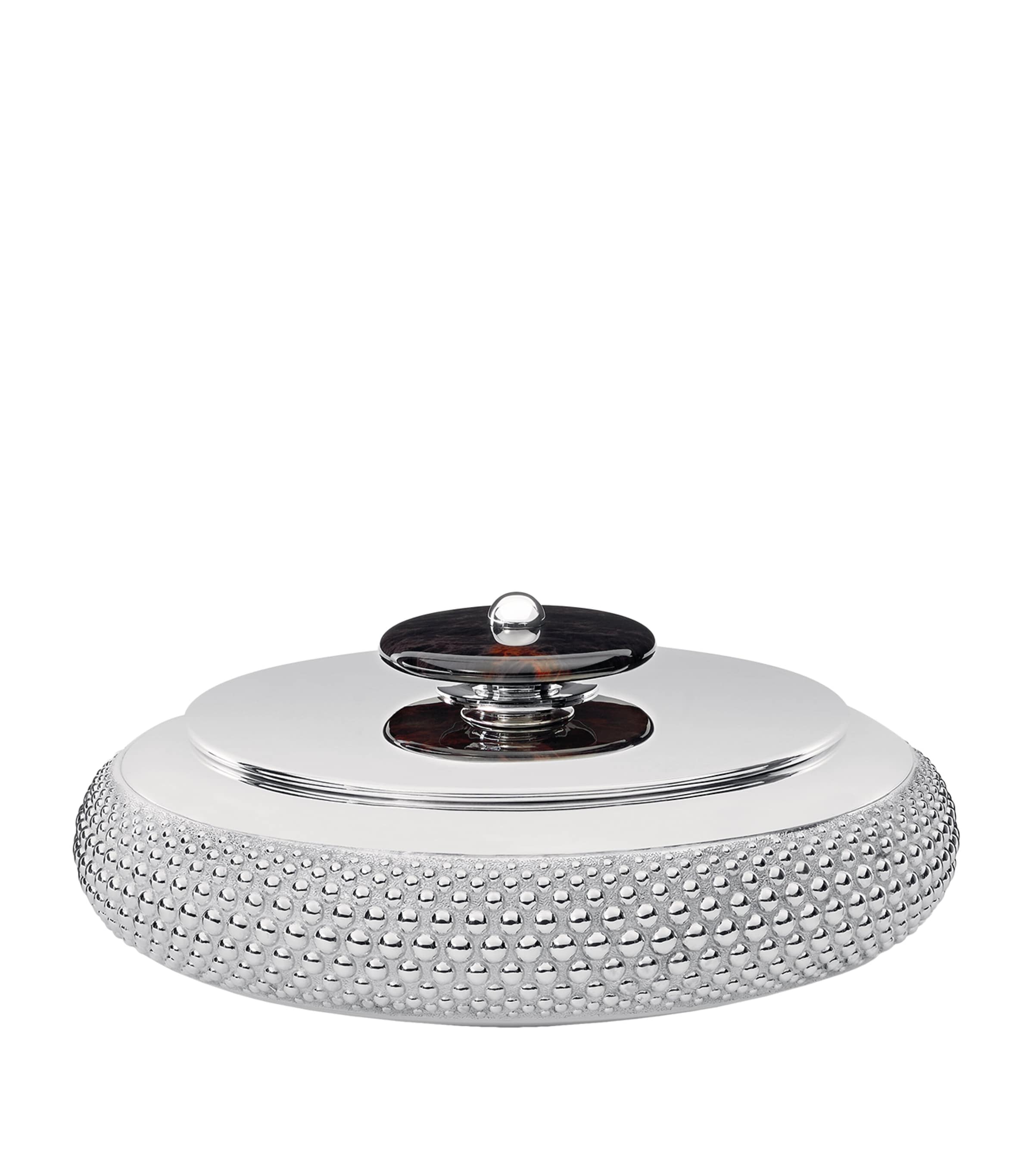Christofle Silver Plated Perles Box decorative vanity accessory - British product