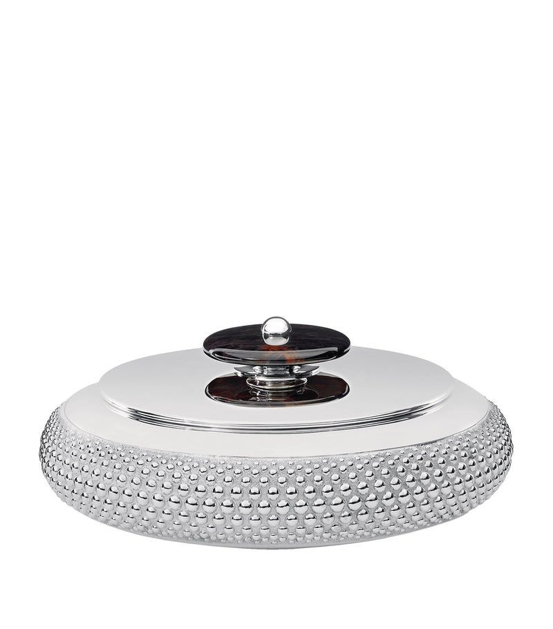Christofle Silver Plated Perles Box decorative vanity accessory - British product