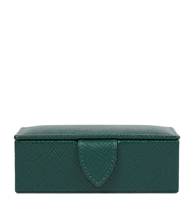 Smythson Panama Leather Cufflink Box
