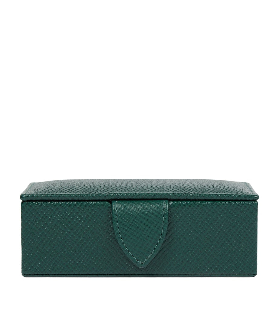 Smythson Panama Leather Cufflink Box