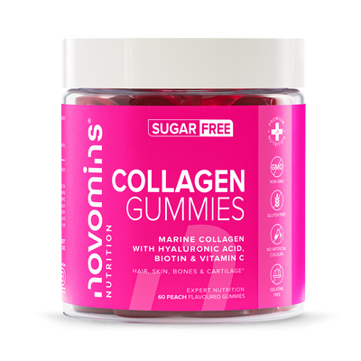 Holland & Barrett Novomins Collagen Sugar-Free Peach Flavoured 60 Gummies- Buy online at McGrocer
