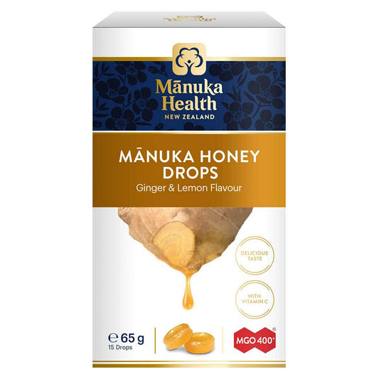 Manuka Honey Drops Ginger & Lemon Flavour 15s
