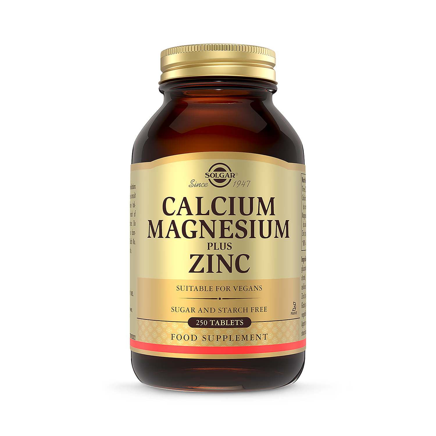 Solgar Calcium Magnesium Zinc Tablets 250 (British brand)
