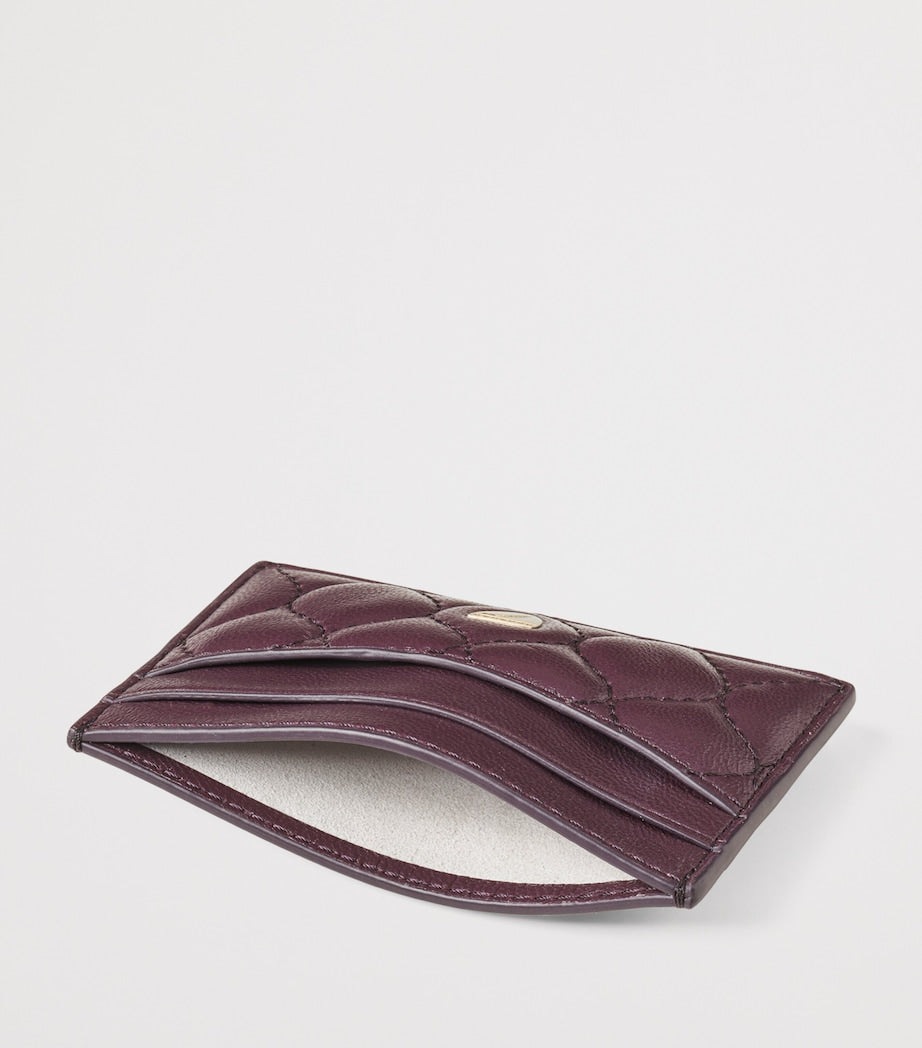 Aspinal of London leather slim card holder with shield rivet, UK version
