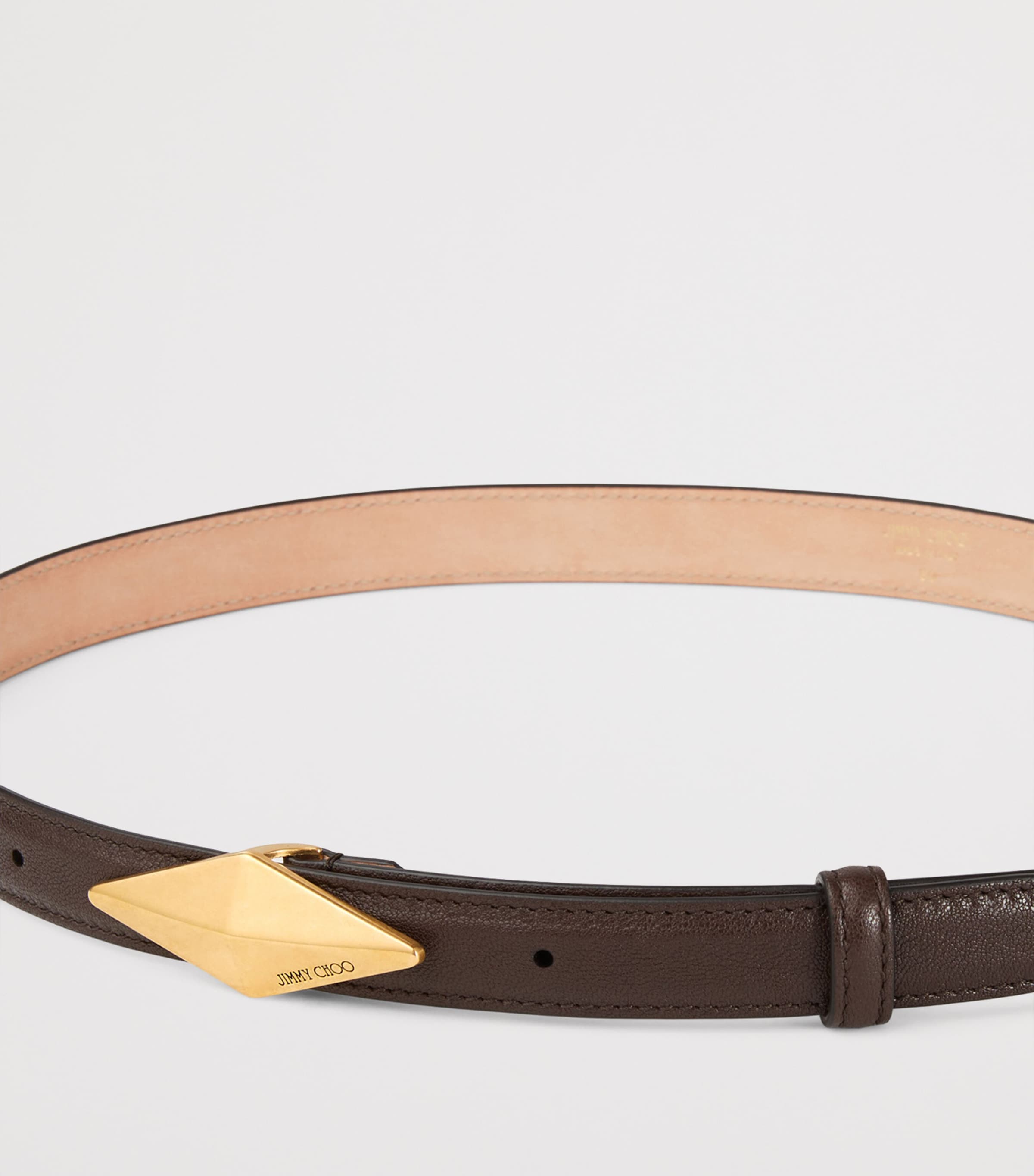 Jimmy Choo diamond clasp belt in calf leather, UK version