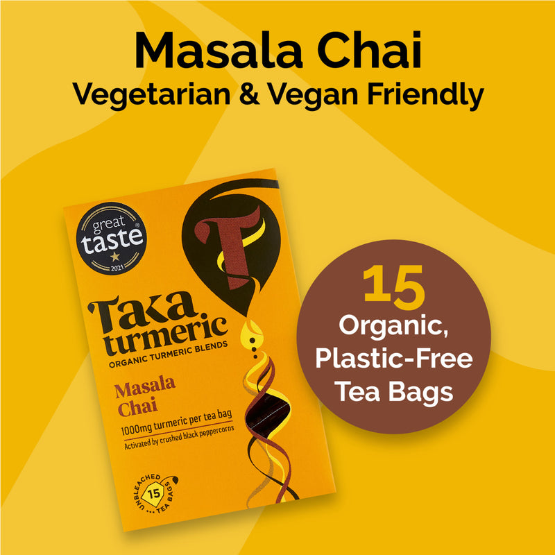 Taka Turmeric masala chai turmeric tea 15 teabags - British product
