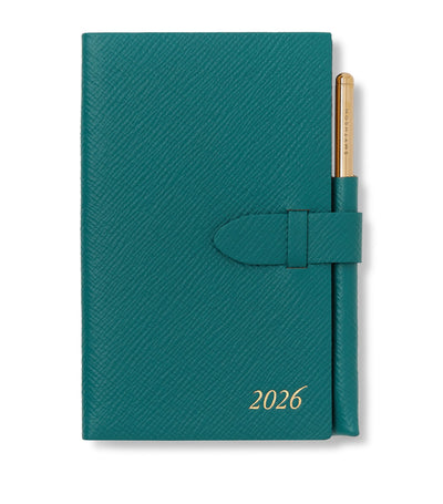 Harrods Smythson Panama Leather 2026 Diary with Pencil Leather Diary- Buy online at McGrocer