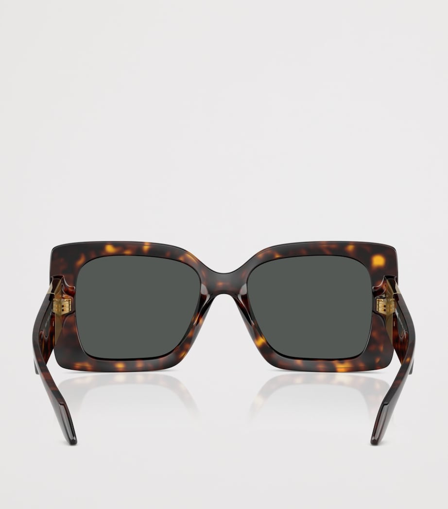 Versace Schildpatt Quadratische Unregelmäßige Sonnenbrille (Britische Marke)