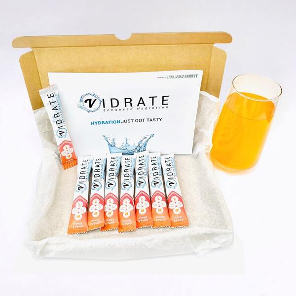 ViDrate Zero Sugar Hydration Sachets Orange & Peach X 8 GOODS Superdrug   