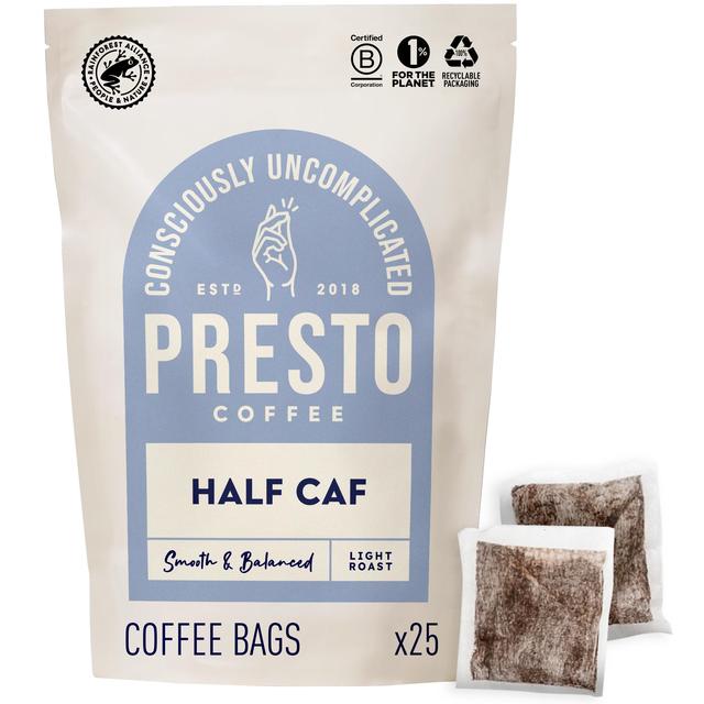 Presto Half Caf Coffee Bags   25 per pack GOODS M&S   