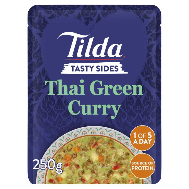 Tilda Tasty Sides Thai Green Curry Pulses and Vegetables   250g