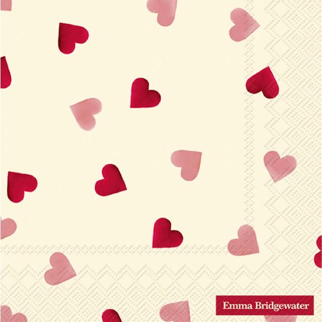 Emma Bridgewater Pink Hearts Napkins   20 per pack GOODS M&S   