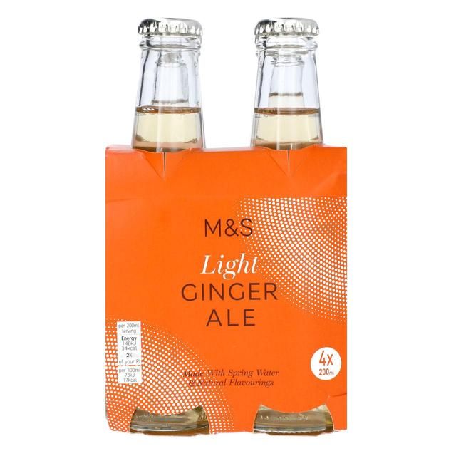 M&S Light Ginger Ale   4 x 200ml GOODS M&S   