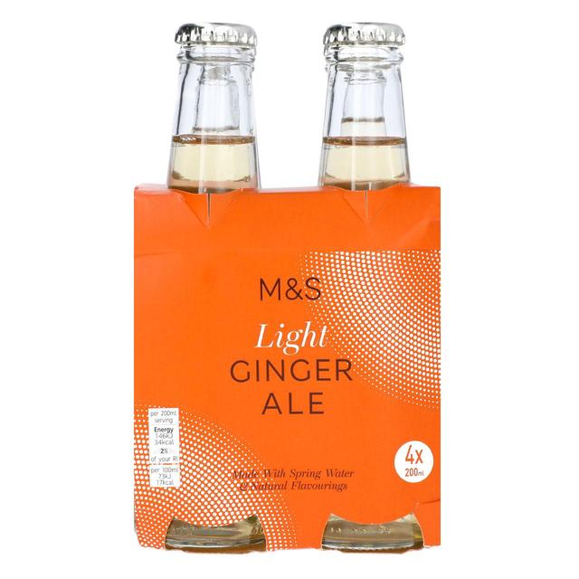 M&S Light Ginger Ale   4 x 200ml