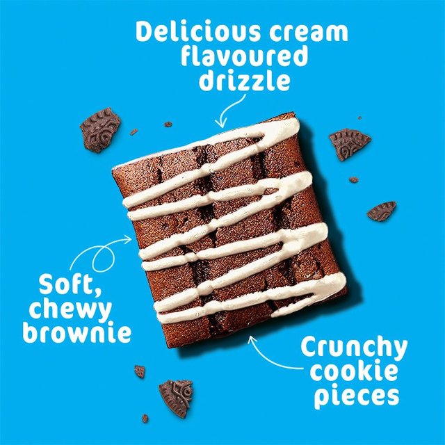 Fibre One 90 Calorie Cookies & Cream Drizzle Squares Snack Bars   5 x 24g GOODS M&S   