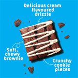 Fibre One 90 Calorie Cookies & Cream Drizzle Squares Snack Bars   5 x 24g GOODS M&S   