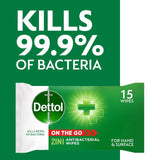 Dettol Antibacterial Wipes 2-in-1 Hands and Surfaces   15 per pack GOODS M&S   