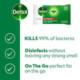 Dettol Antibacterial Wipes 2-in-1 Hands and Surfaces   15 per pack GOODS M&S   