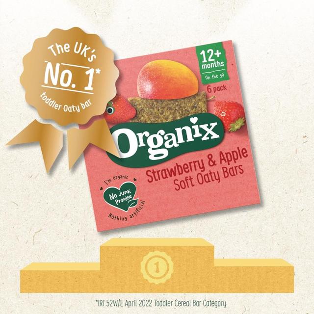 Organix Strawberry & Apple Organic Soft Oaty Bars Toddler Snack Multipack   6 x 23g GOODS M&S   