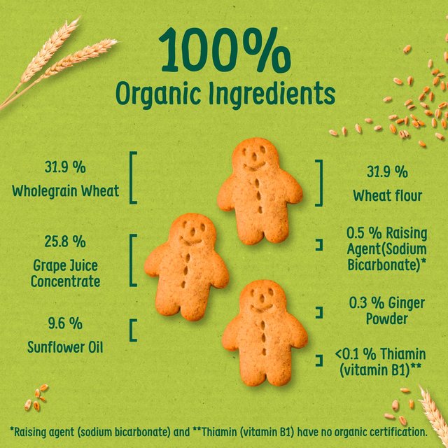 Organix Mini Gingerbread Men Organic Toddler Snack Biscuits 20g   20g