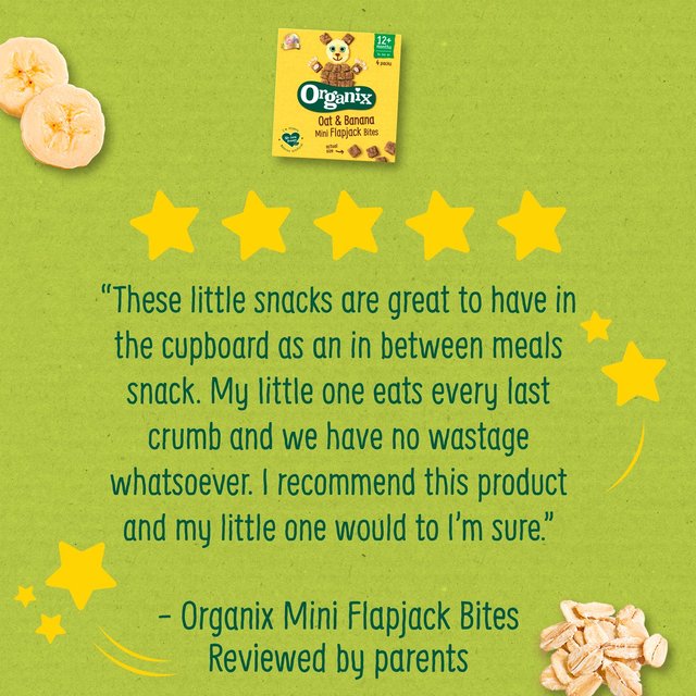 Organix Mini Organic Oat & Banana Flapjack Toddler Snacks Multipack   4 x 20g GOODS M&S   